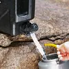Camping Water Jug with Faucet Portable Water Bucket for Car Camping (Black)