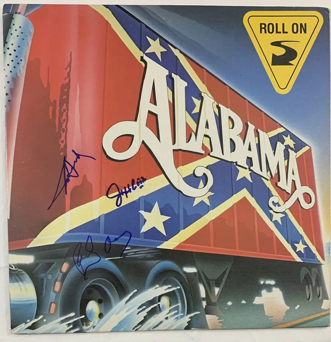 ALABAMA FULL BAND HAND SIGNED 8x10 Photo Poster painting ROLL ON ALBUM COUNTRY AUTHENTIC AUTO