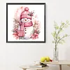 Diamond Painting-DIY Full Round Drill Pink Snowman