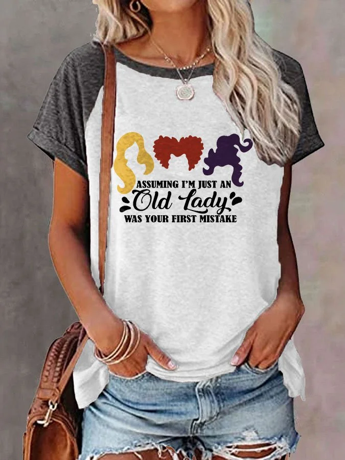 Halloween Witch Contrast T-Shirt