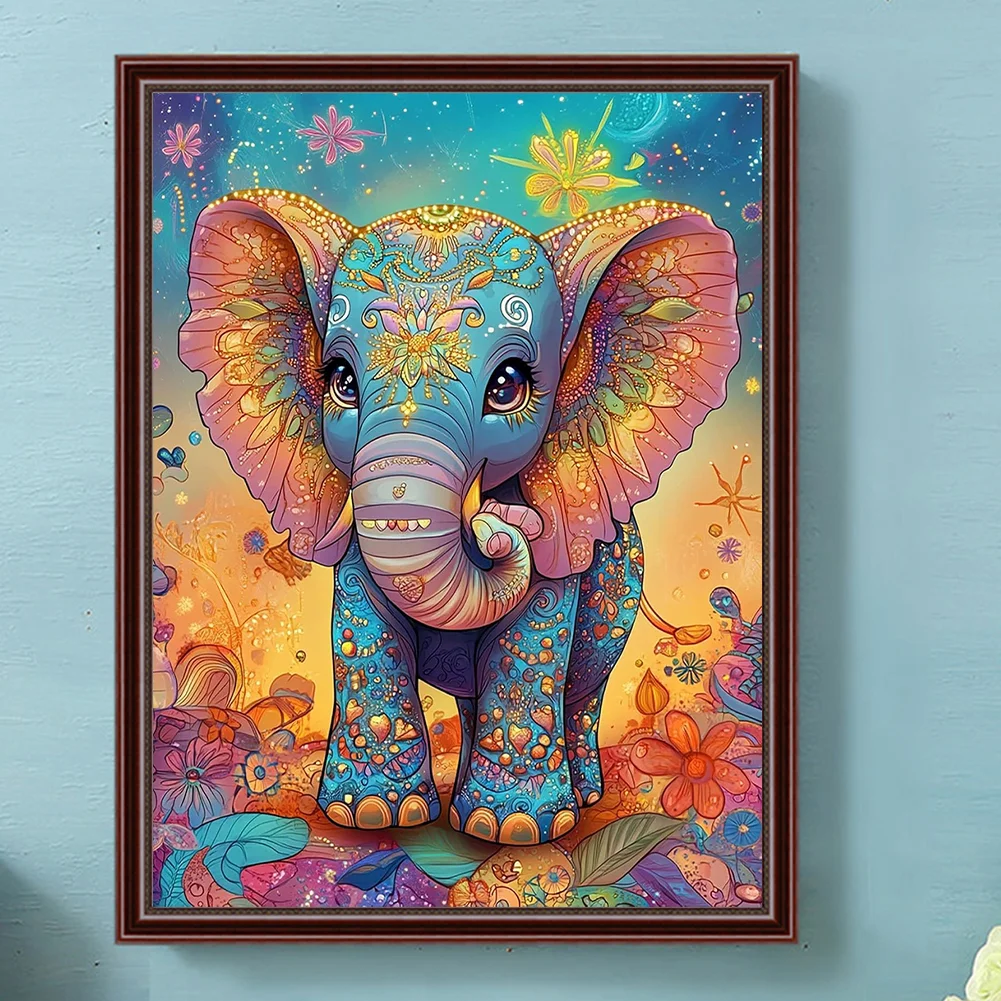 Diamond Painting - Full Round Drill - Elephant(Canvas|30*40cm)