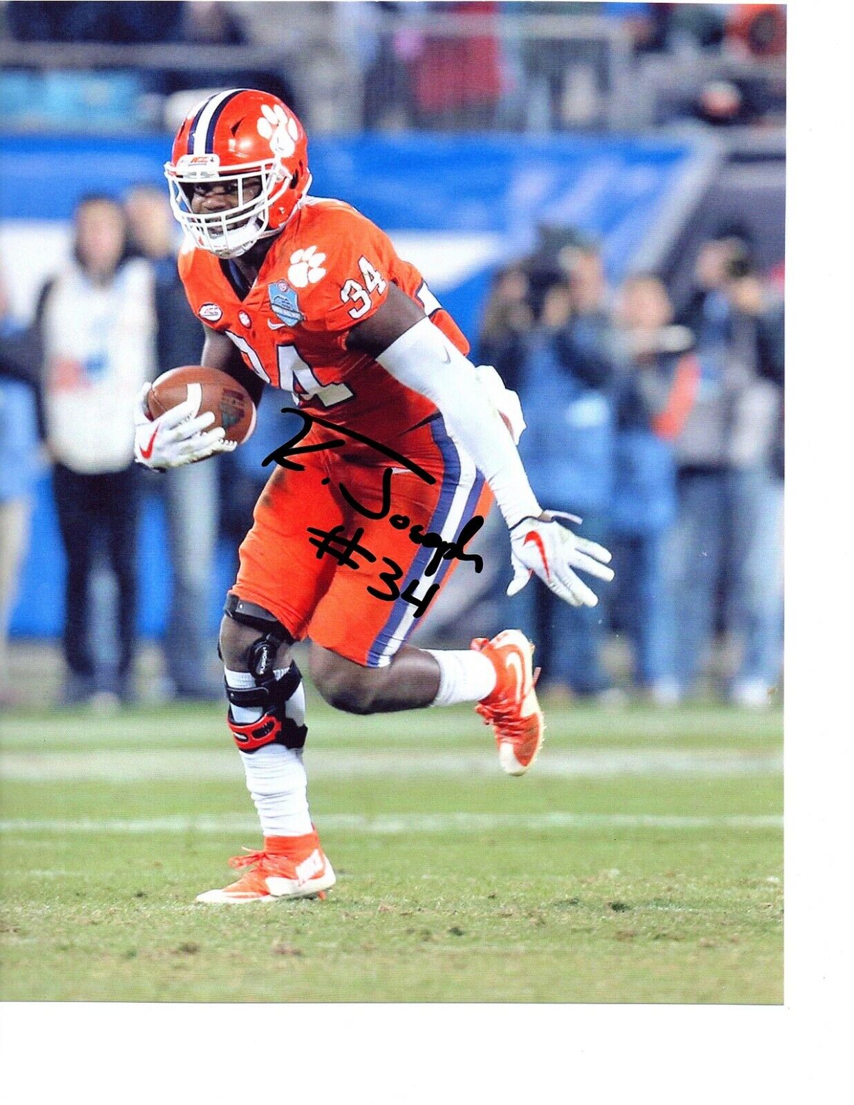 Kendall Joseph Clemson Tigers hand signed autographed 8x10 football Photo Poster painting!