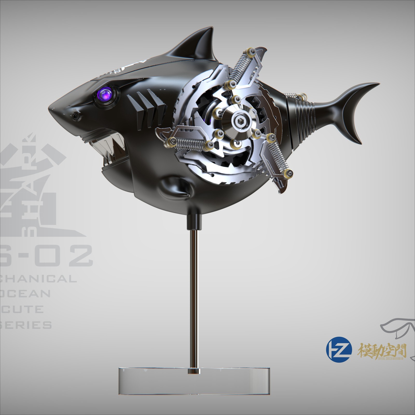 ZERO PLAIN MECHANICAL OCEAN SS-02A Black Shark Assemble Model Toys Collectible
