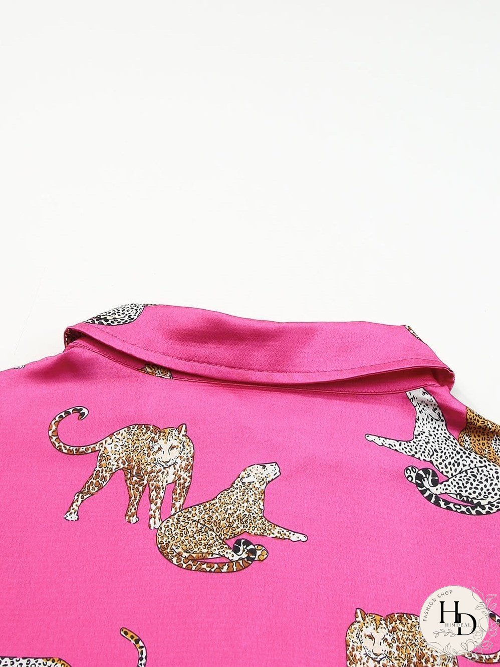 Tempting Printed Lapel Single-Breasted Long-Sleeved Blouse