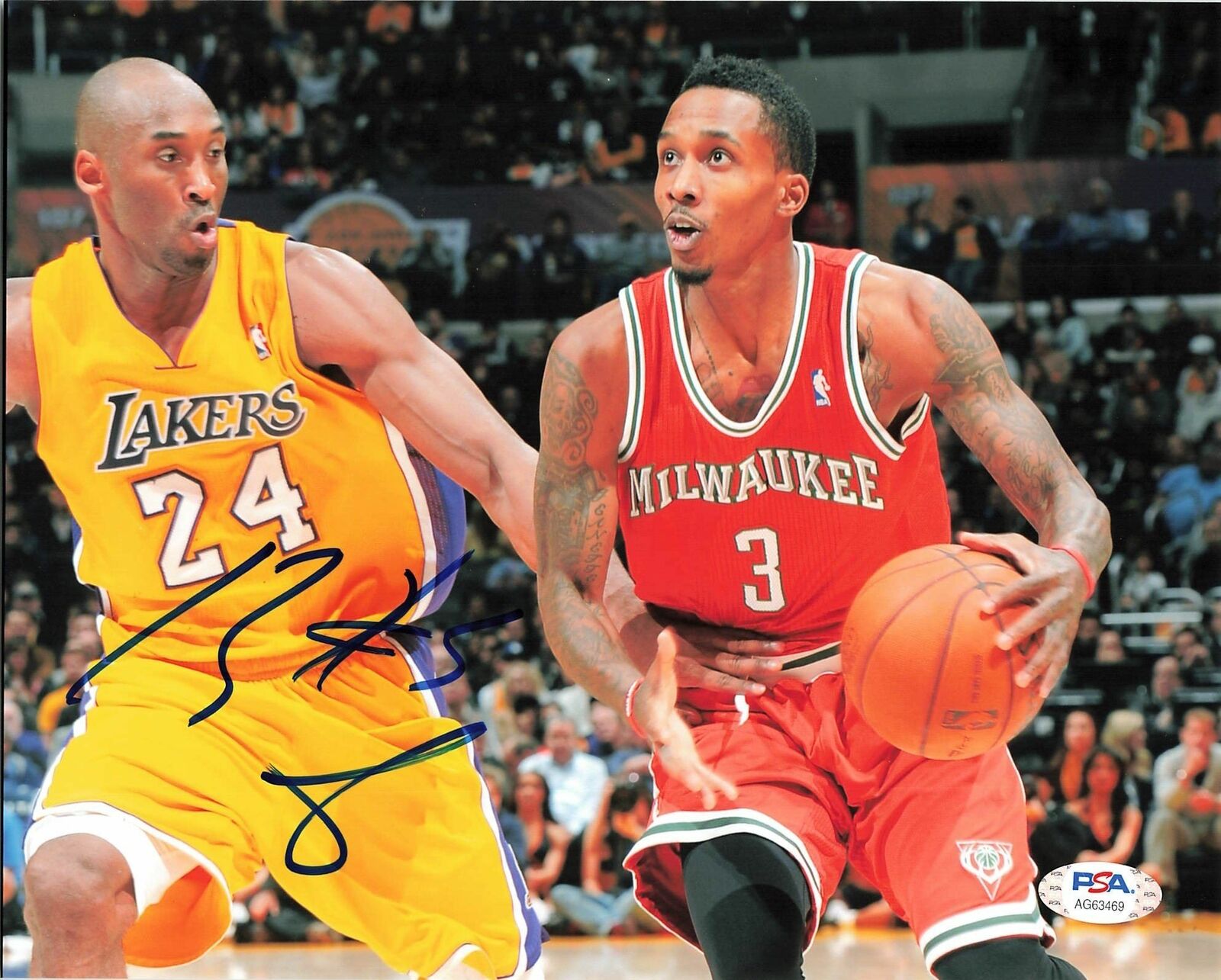 Brandon Jennings signed 8x10 Photo Poster painting PSA/DNA Milwaukee Bucks Autographed Kobe Brya