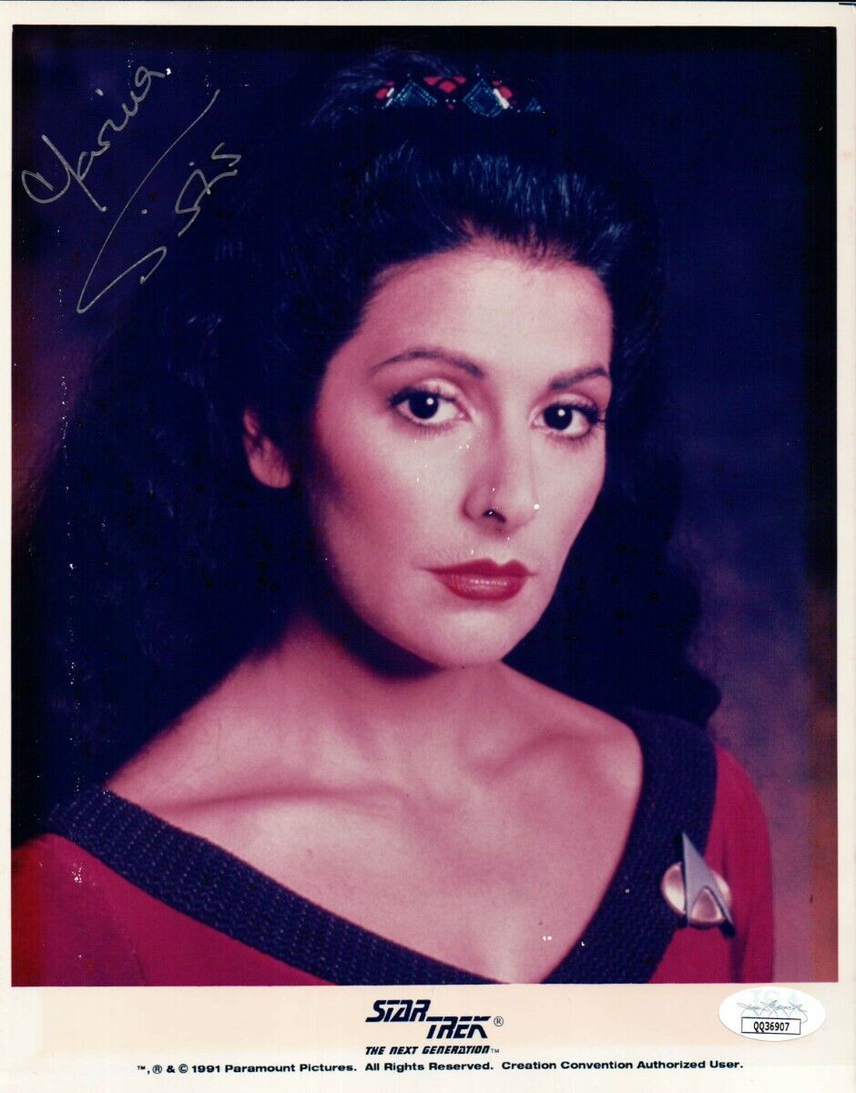 Marina Sirtis Signed Autographed 8X10 Photo Poster painting Star Trek TNG Troi JSA QQ36907