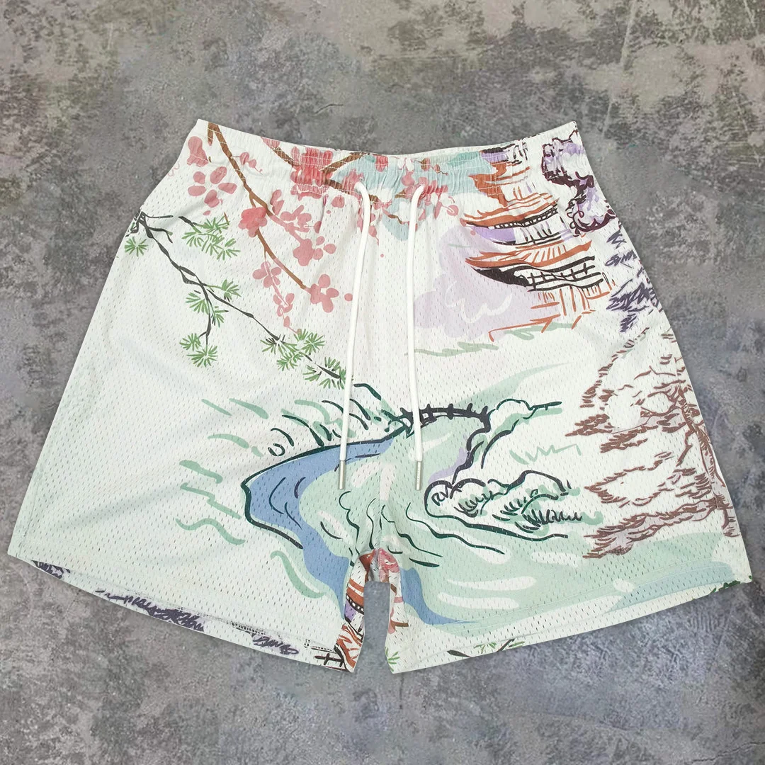 Art painting pattern fashion street shorts