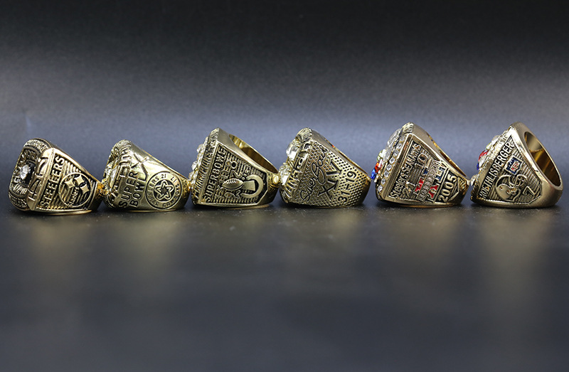 6 Pittsburgh Steelers Super Bowl Rings Set Silver – Championship