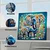 (25x25cm)DIY Elephant Framed Handmade Pearl Painting Art Craft Kit Living Home Decor