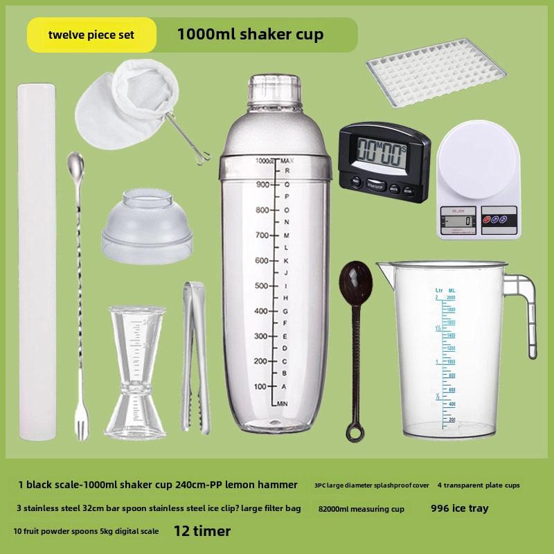 Schick Cup Hand Rocker Pot Shaker With Scale Milk Tea Shop Shake Cup Set Shake Milk Tea Tool Drink Tool