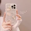 Transparent Cartoon Prints Silicone iPhone 15 Plus Cases For Girls