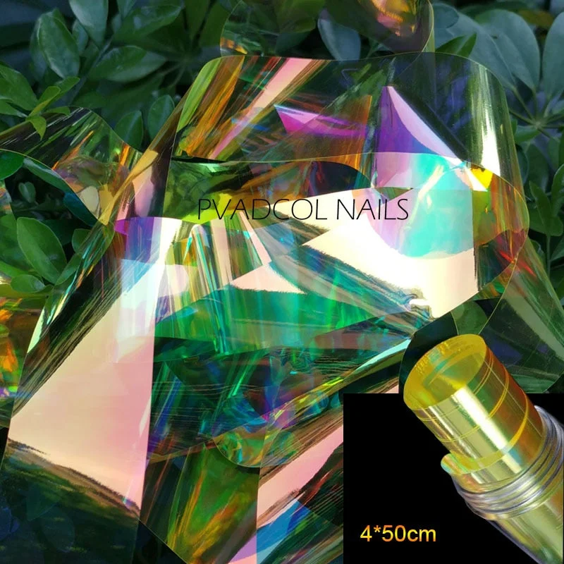 Japanese Nail Art Ice Aurora Nail Sticker Decals Korean Trendy Nails Design Self Adhesive Holographic Slider Manicure Decoration-Nail Inspo