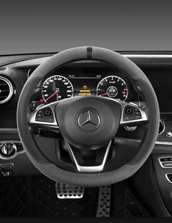 Winter Breathable, Comfortable, Sweat-absorbent, Non-slip And Wear-resistant Car Steering Wheel Cover