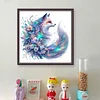 Flower Fox-11CT Stamped Cross Stitch 45*45cm