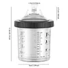 Paint Mixing Cup System 20 Ounce 600ml Kit Disposable 50 Cups and Lids System