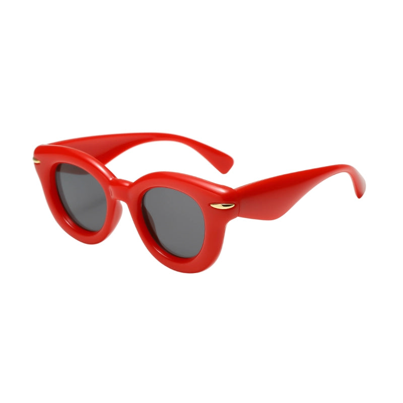 Vacation Commute Solid Color Pc Round Frame Full Frame Women’s Sunglasses