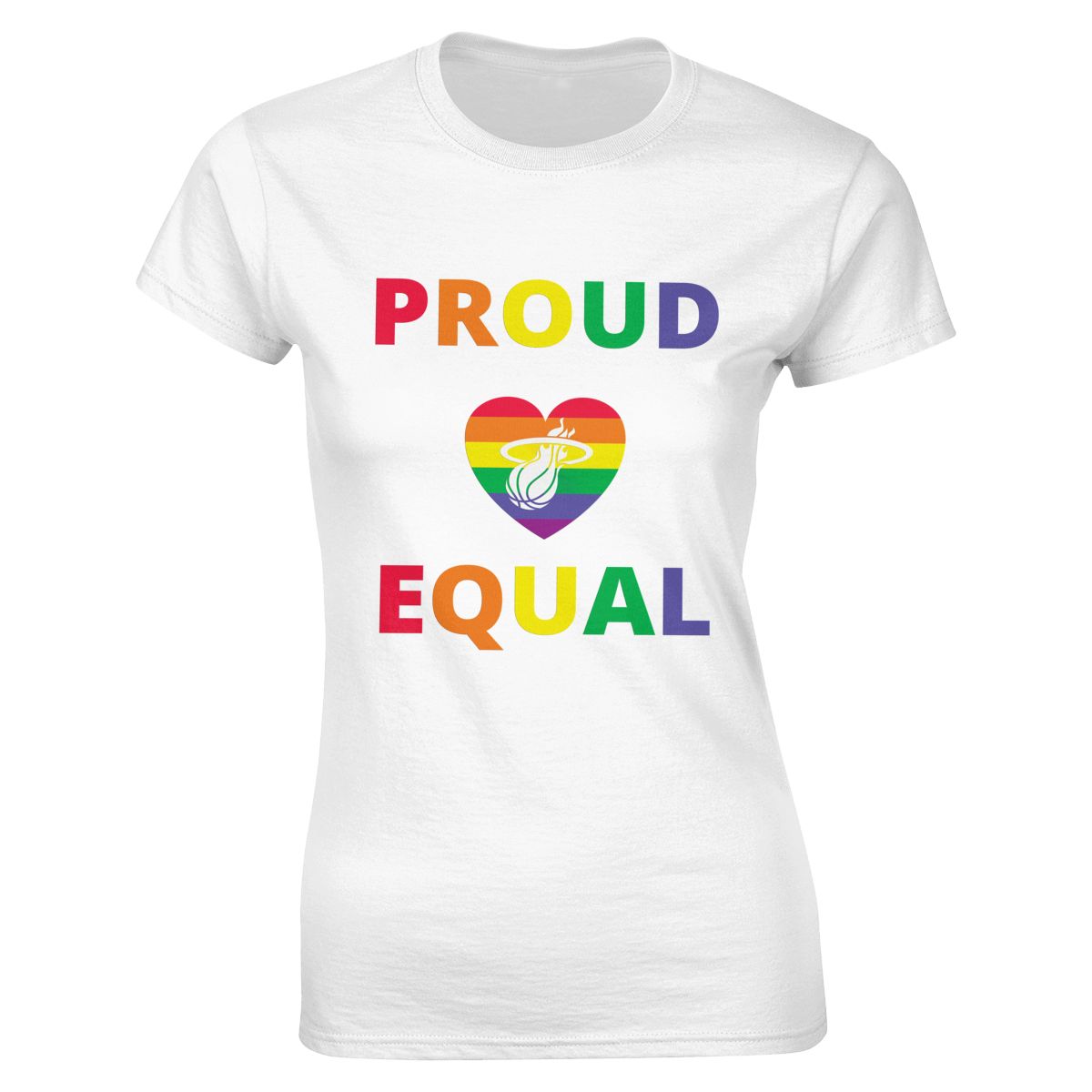 Miami Heat Proud & Equal Pride Women's Soft Cotton T-Shirt