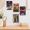 4PCS bande - Ensemble de panneaux en m&eacute;tal(20*30cm) - Musique
