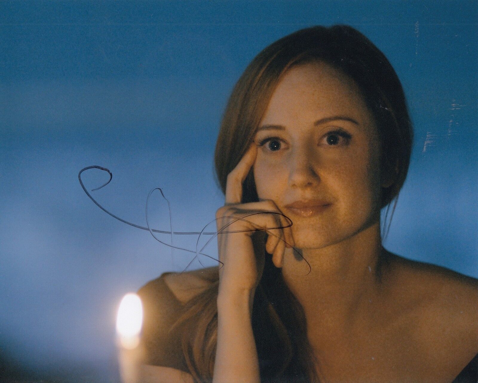 ANDREA RISEBOROUGH signed (OBLIVION) Movie 8X10 *Victoria* Photo Poster painting W/COA