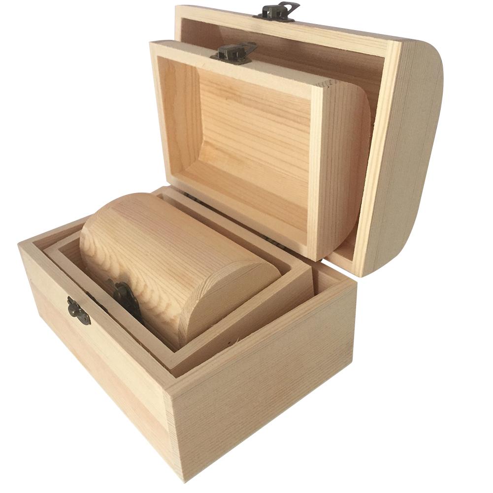 

3x Plain Wooden Jewellery Storage Box, 501 Original
