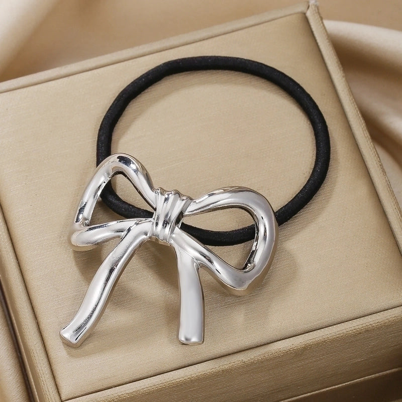 Women’s Elegant Streetwear Geometric Bow Knot Alloy Hair Tie