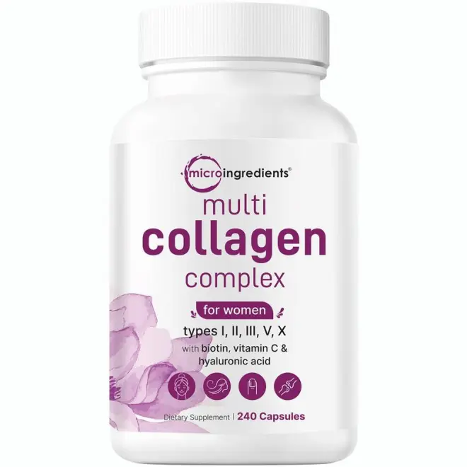 Micro Ingredients Multi Collagen Complex for Women, 240 Capsules