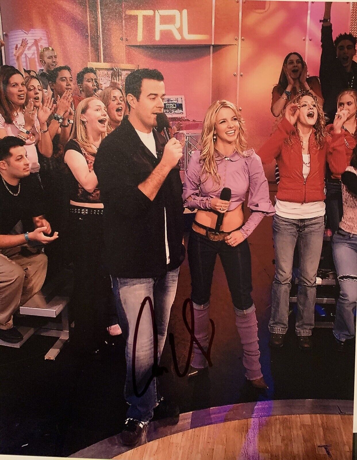 Carson Daly Signed 8x10 Photo Poster painting Pic Britney Spears