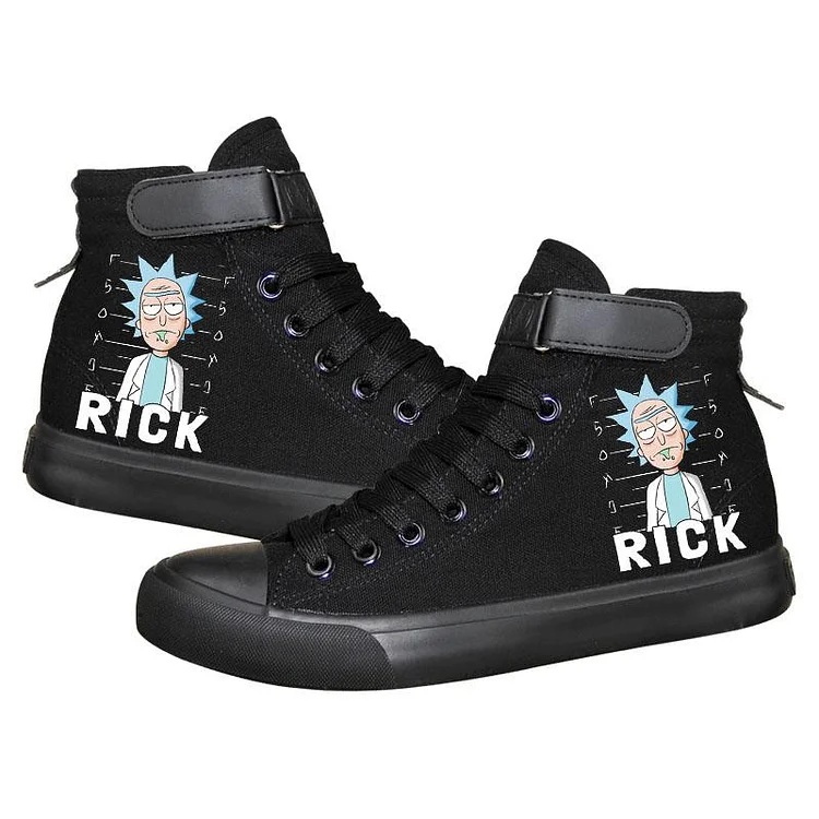 Mayoulove Anime Rick And Morty High Tops Casual Canvas Shoes Unisex Sneakers-Mayoulove