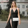 BAIGIO Elegant Abendtasche Damen Clutch Damen Brauttasche Champagner Schultertasche Einfarbige Ttasche f&uuml;r Hochzeit Party Cocktail