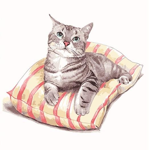 

Cat over pillow – Paint By Numbers - 40*50CM, 501 Original