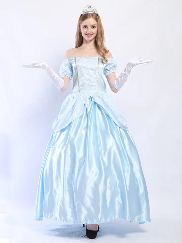 Cinderella Costume Adult Halloween Womens Elegant Fairytale Costume-elleschic