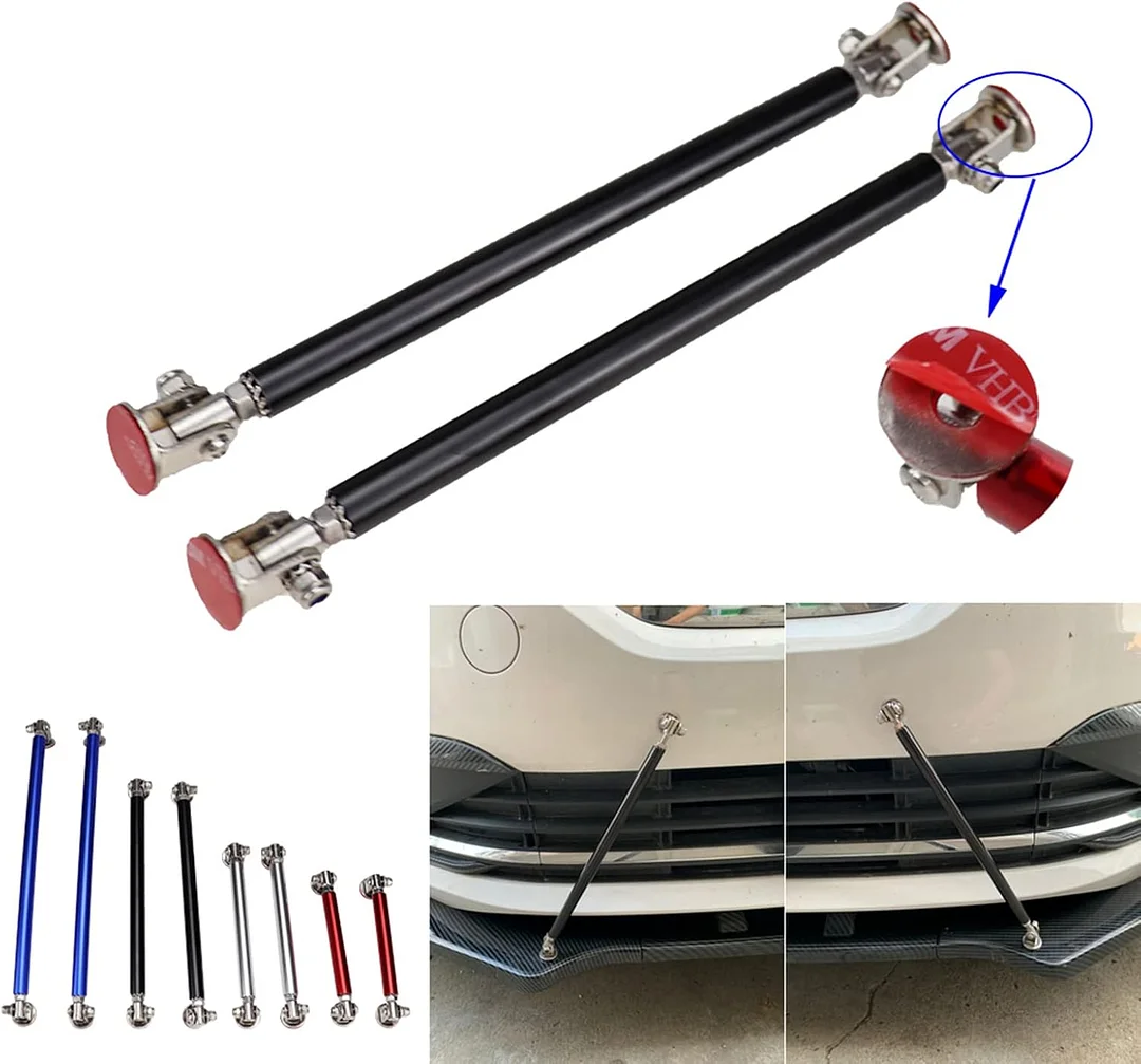 Front Bumper Lip Splitter Diffuser Strut Rod Tie Bars Splitter Support Rods 