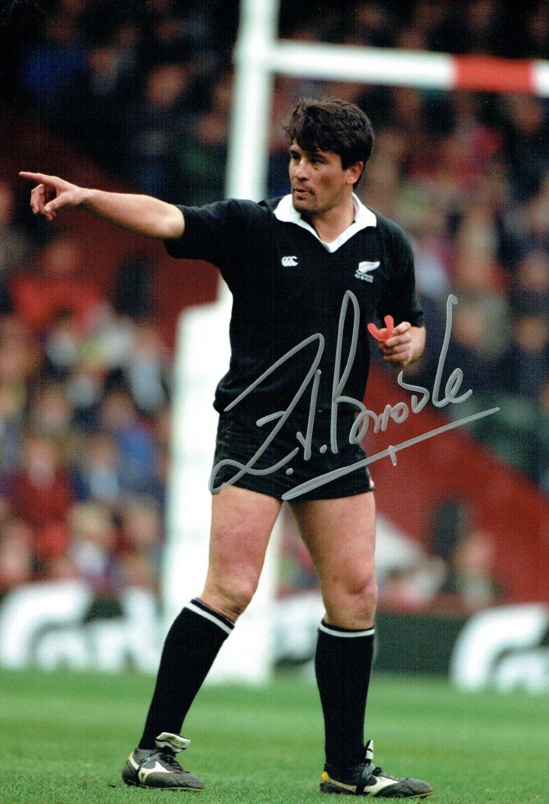 Zinzan BROOKE Signed Autograph New Zealand All Blacks RUGBY Photo Poster painting F AFTAL COA