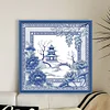 (Stamped/Counted) Orchid Porcelain Scenery-14CT Cross Stitch 40*40cm/15.75*15.75in
