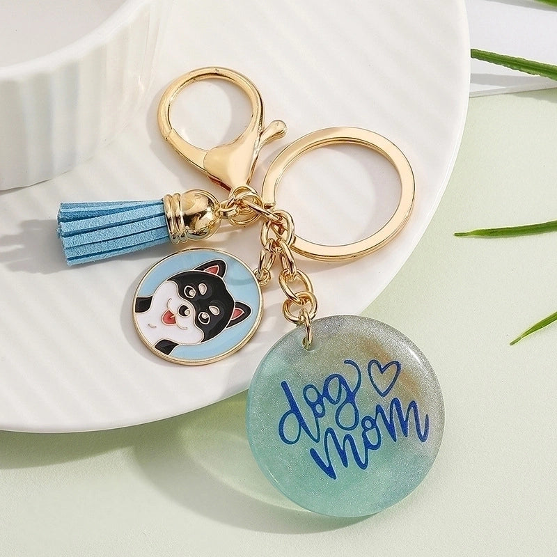 Cute Letter Resin Mother’s Day Unisex Keychain