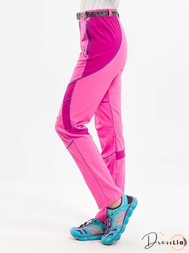 Women's Hiking Pants Trousers Patchwork Summer Outdoor Uv Resistant Breathable Quick Dry Lightweight Pants / Trousers