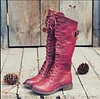 Women's Round Toe High Strap Knight Boots