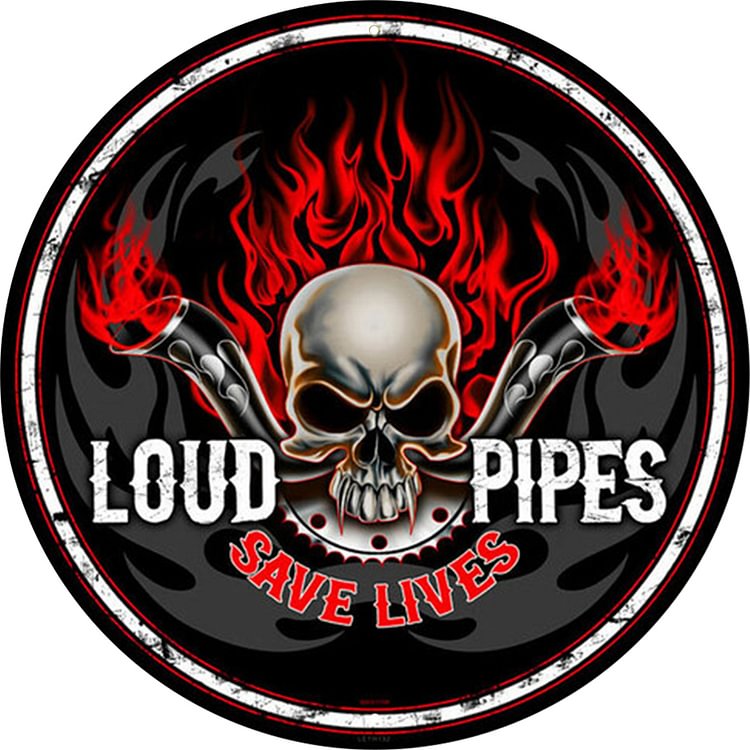 Pipes - Tin Signs/Wooden Signs - Calligraphy Series - 12*12inches (Round)