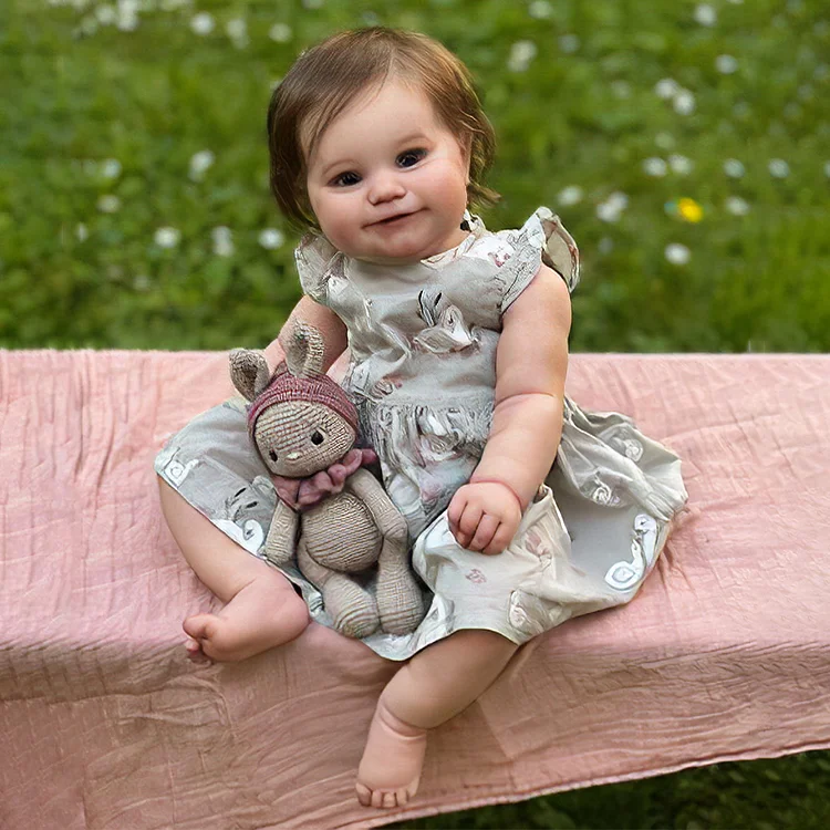  [NEW!]20"Handmade Lifelike Naive and Innocent The Smiling Reborn Baby Toddler Girl Named Merya With “Heartbeat” and Sound - Reborndollsshop®-Reborndollsshop®