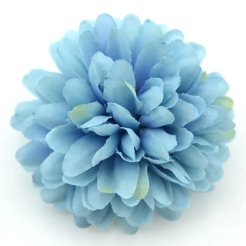 20pcs/lot 7cm Chrysanthemum Silk Artificial Flower Head Hydrangea Flowers Home Wedding Decoration Candy Gift Box DIY Accessories