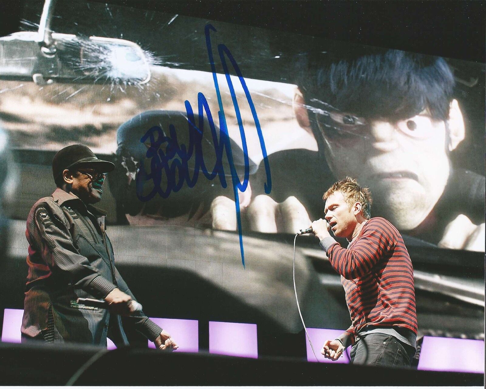 SINGER BOBBY WOMACK SIGNED FUNK SOUL 'GORILLAZ' 8X10 Photo Poster painting w/COA DAMON ALBARN