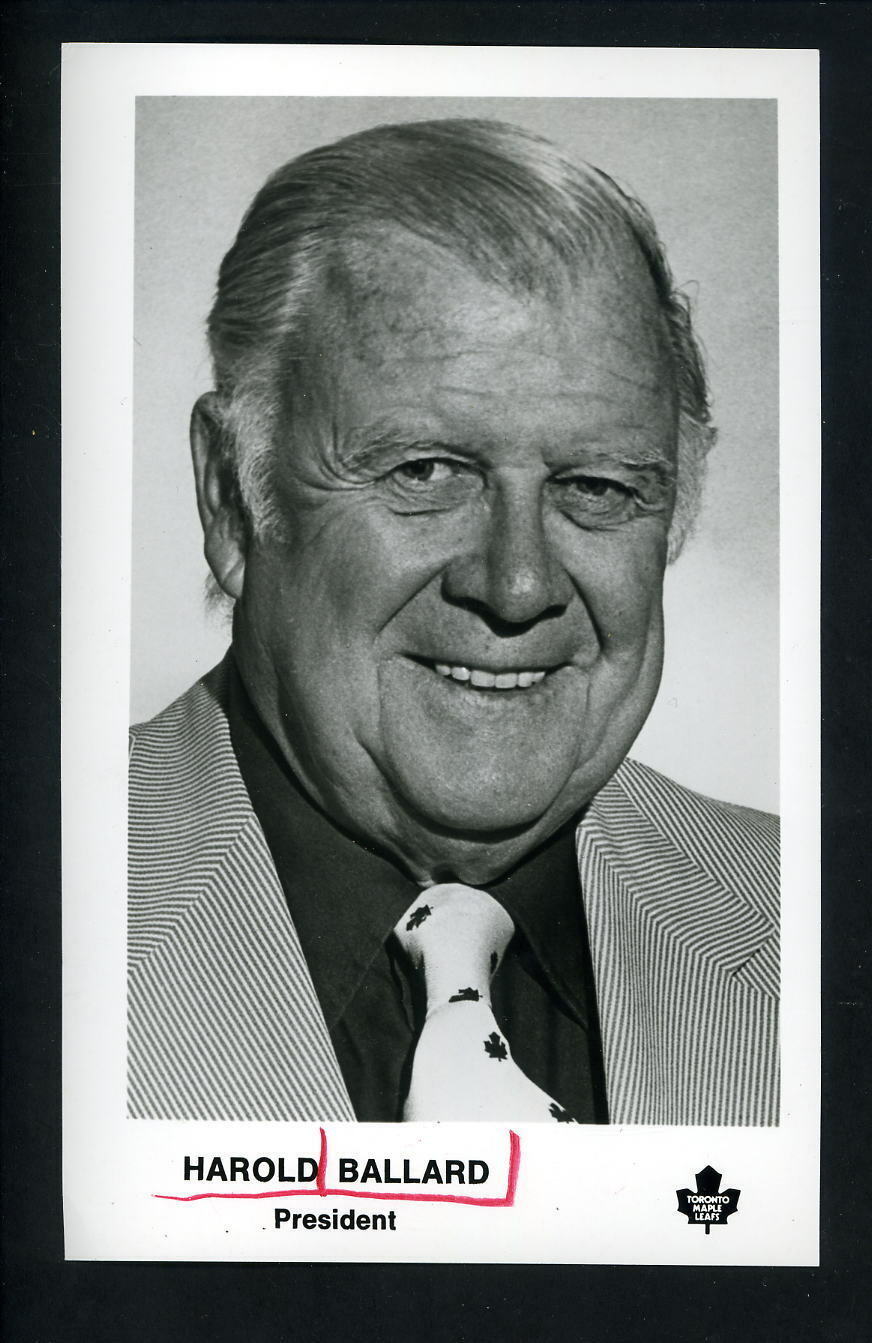 Harold Ballard circa 1970's team issued Press Photo Poster painting Toronto Maple Leafs