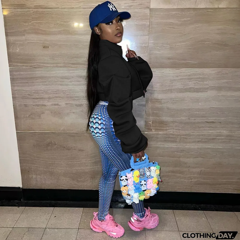 Casual Pile Sleeve Zipper Cardigan Coat