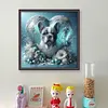 Love Bulldog-11CT Stamped Cross Stitch 45*45cm