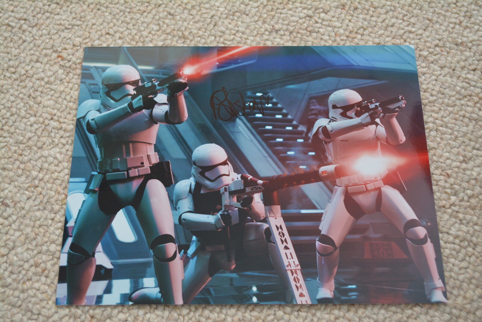 NEIL BISHOP signed autograph 8x10 (20x25 cm) In Person FIRST ORDER STORMTROOPER