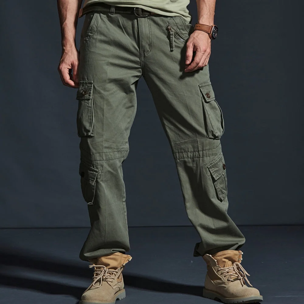 Tactical Pants Men Military Camouflage Cargo Pants Plus Size 42 Multi-Pockets Overalls Casual Baggy Pantalones Men Work Trousers