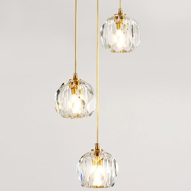 modern minimalist crystal ball restaurant chandelier creative nordic ...