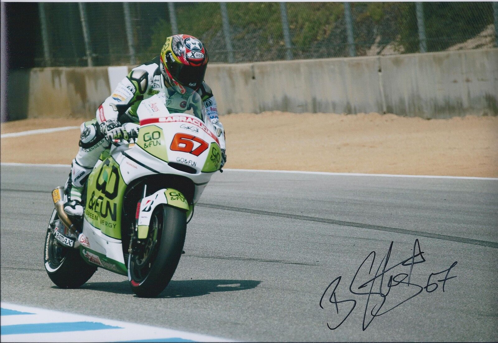 Bryan STARING SIGNED IN PERSON Autograph GO&FUN MotoGP 12x8 Photo Poster painting AFTAL COA RARE