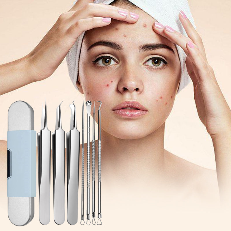 Stainless steel blackhead remover tool kit