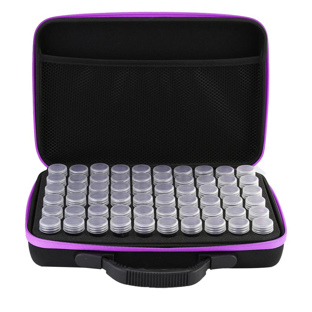 

60 Bottle Diamond Painting Charm Box Cross Stitch Tool Storage Bag (Purple), 501 Original